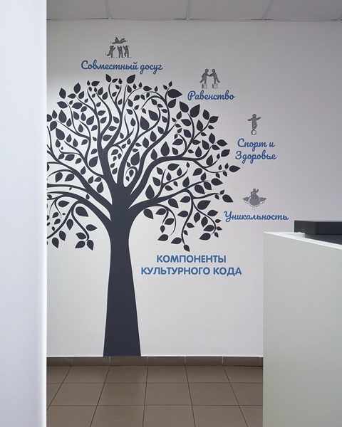 Розпис стін в офісі Дерево зоб. 9